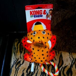 KONG Dog Cozie Cheetah Plush Toy Sz Med/large